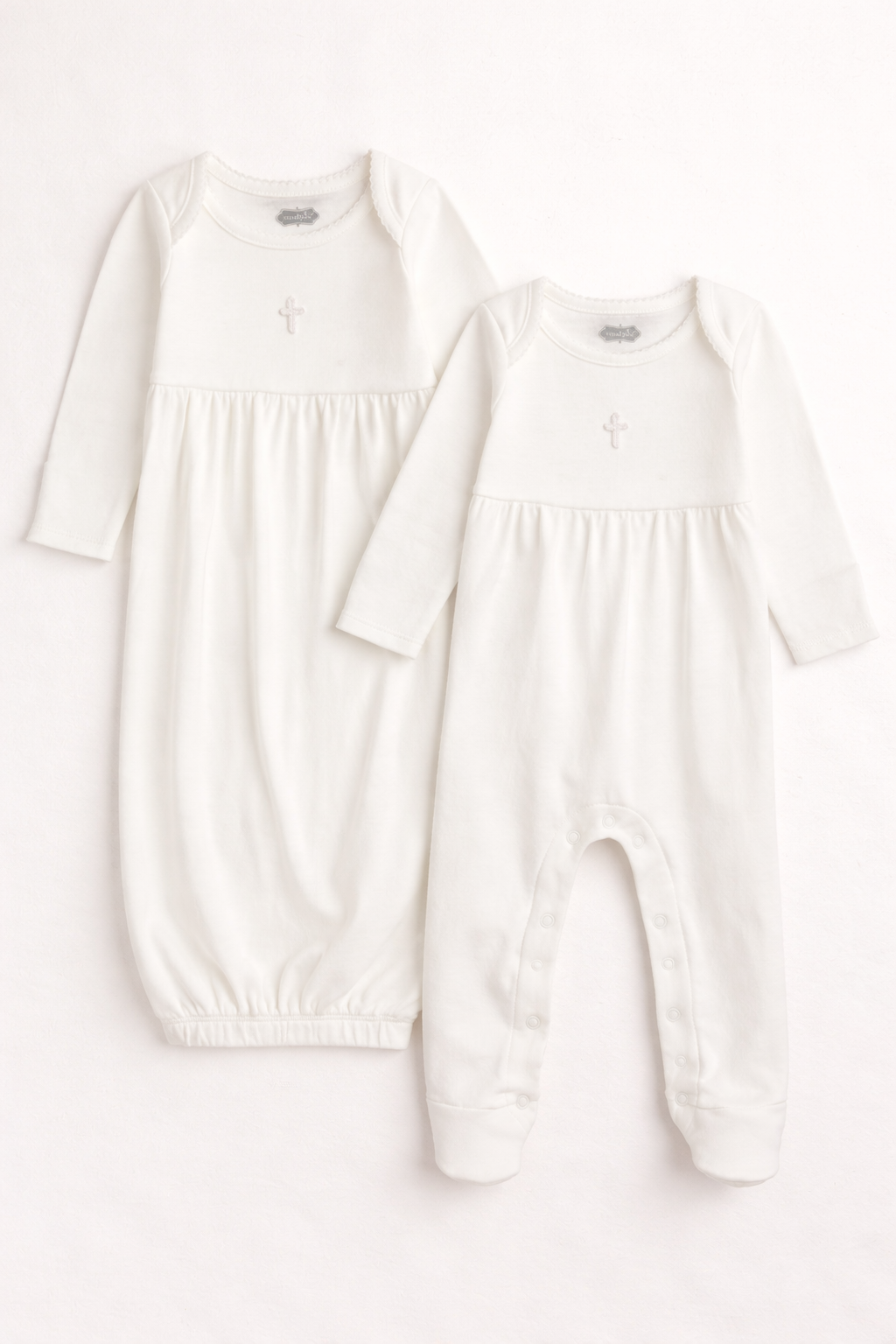 Heirloom Cross Baby Gown & Sleeper