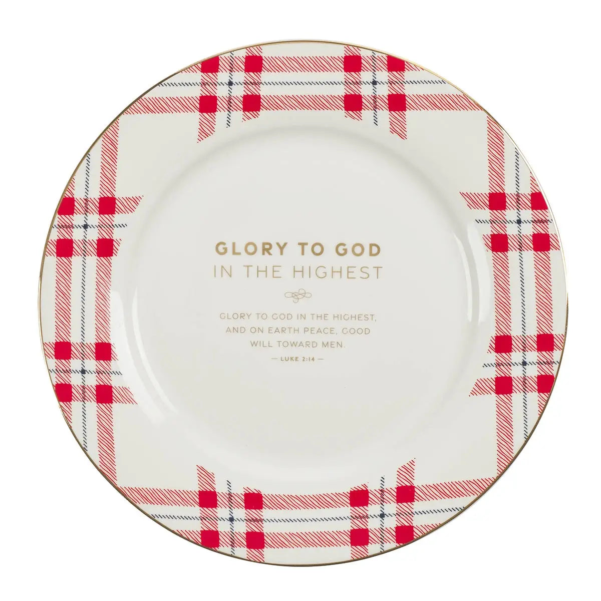 Christmas Plaid Plate