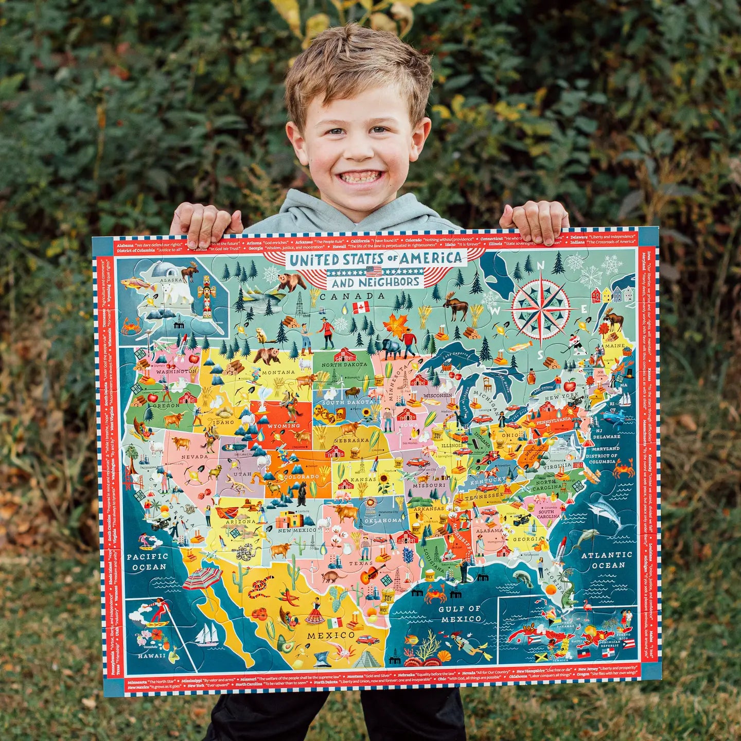 USA 48 Piece Giant Rectangle Puzzle
