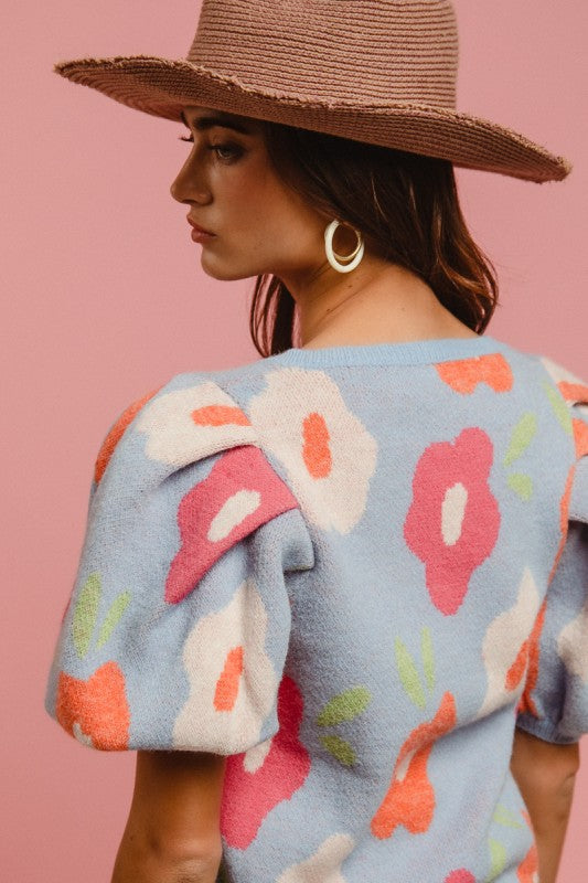 Bloom & Grace Puff Sleeve Sweater