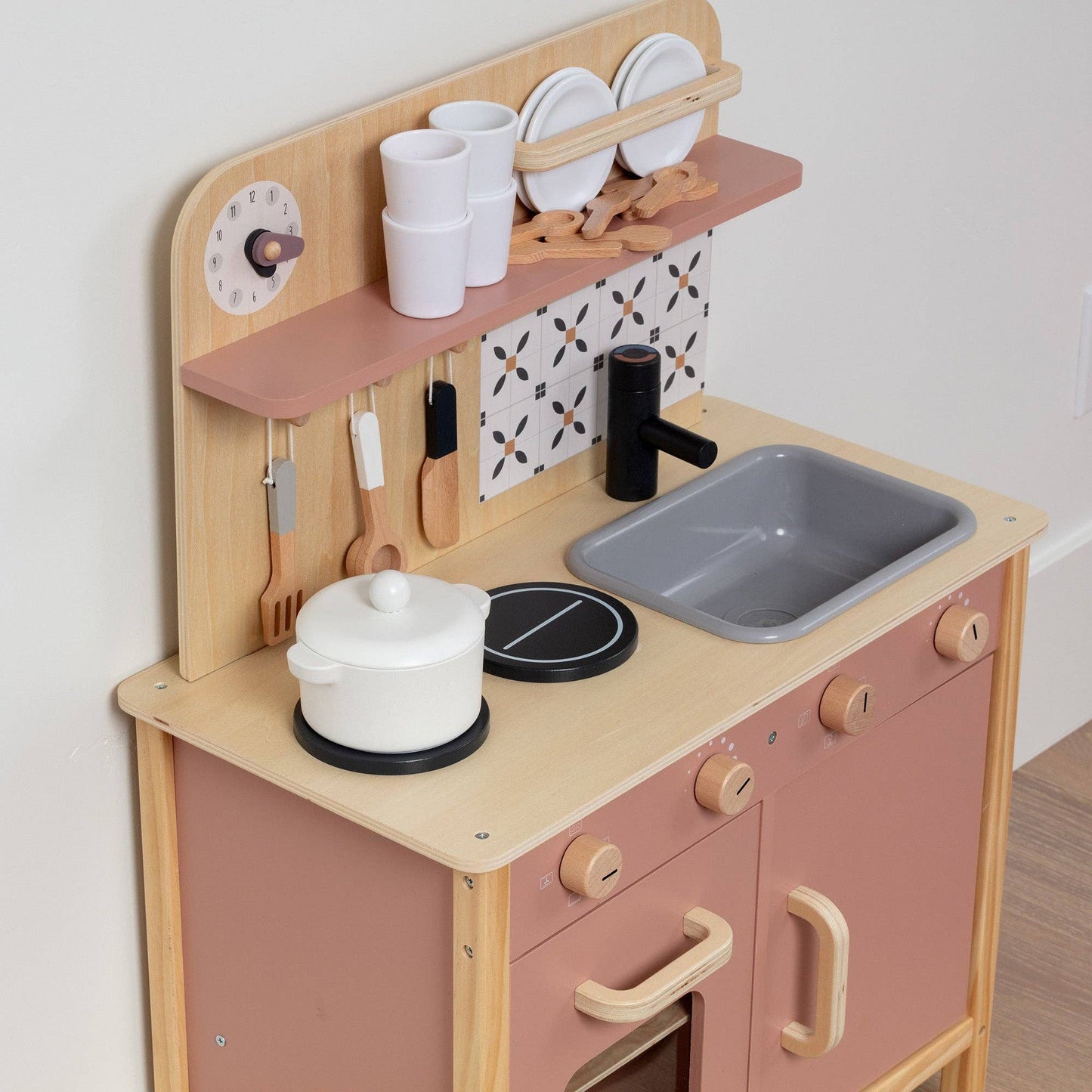 Wooden Play Kitchen Set