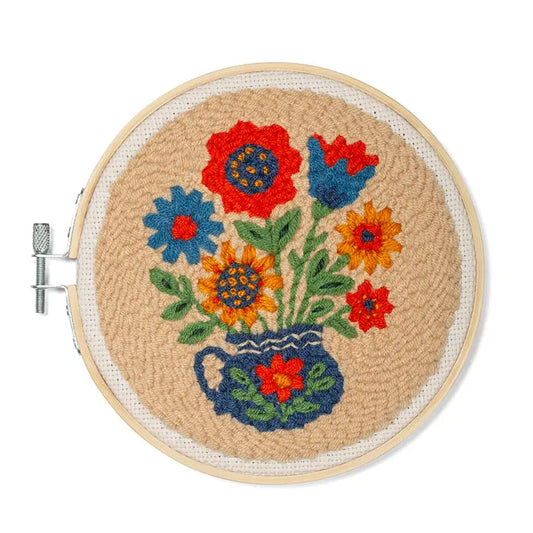 Kikkerland Punch Needle Embroidery Kit