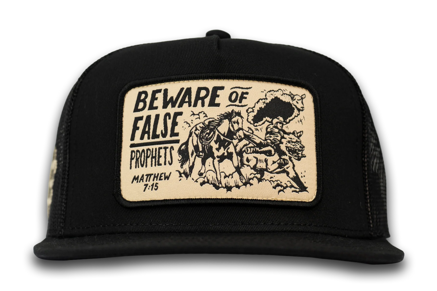 Cowboy Hustle "Beware of False Prophets" Christian Trucker Hat