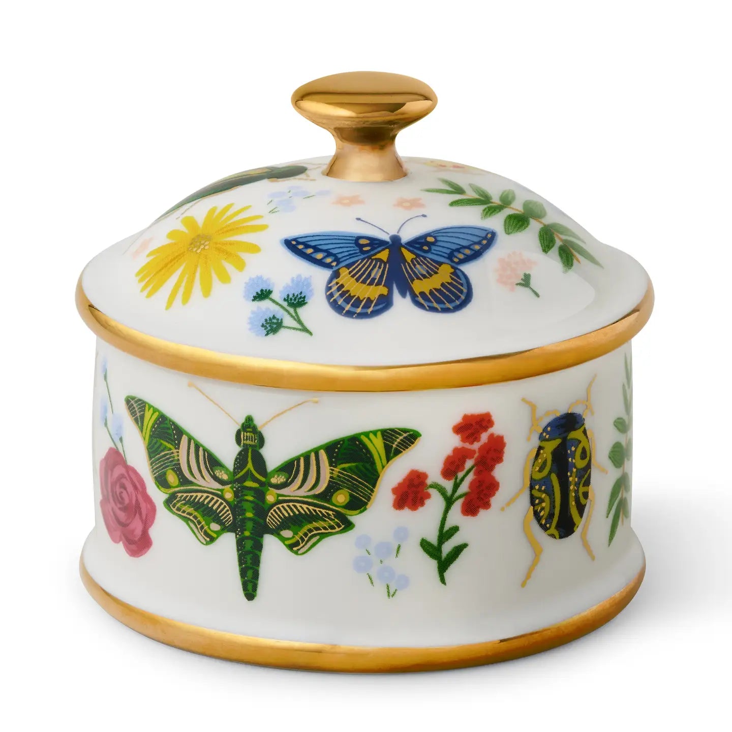 Insect Round Porcelain Box