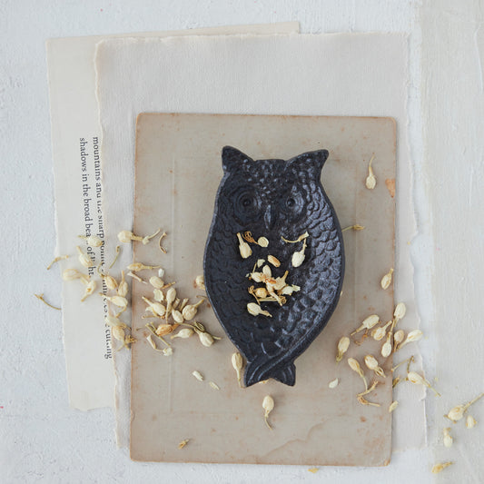 Cast Iron Owl Trinket Dish