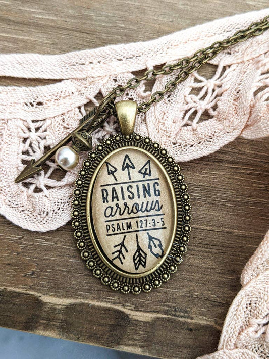 Raising Arrows Psalm 127 3-5 necklace