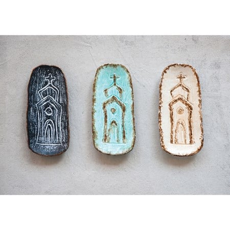 Cast Iron Church Dish | Christian Decorative Trinket Tray