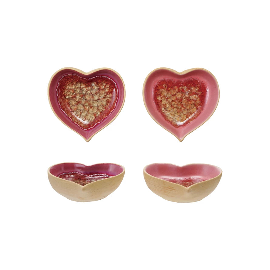 Hearts Aglow Stoneware Dish