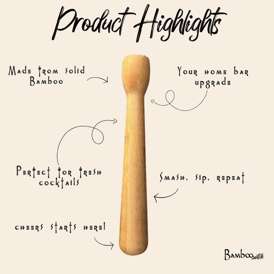 Bamboo Cocktail Muddler