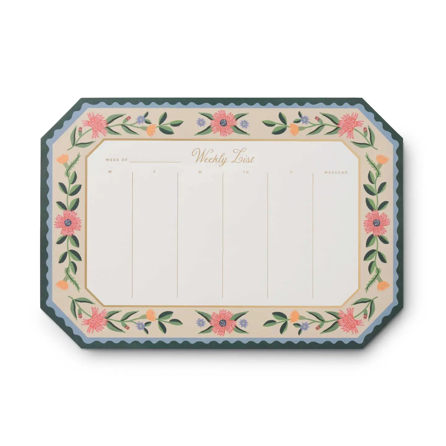 Floral Weekly Desk Pad