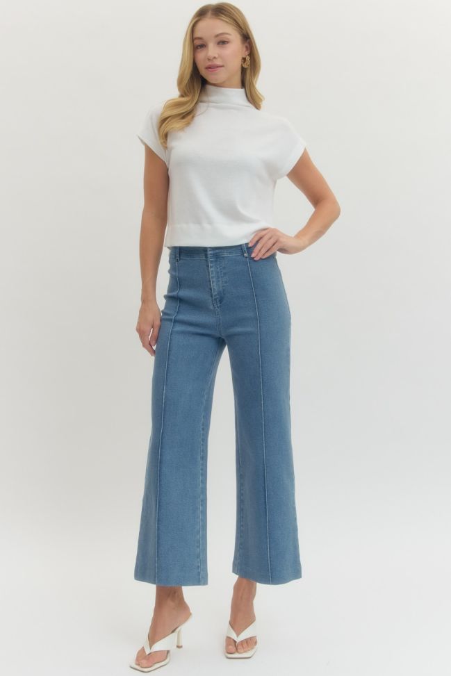 Clean Line High Rise Wide Leg Pants
