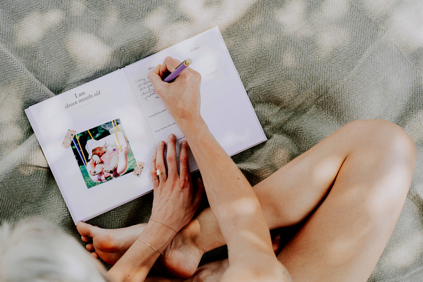 Cream Baby's First Year Memory Book & Photo Album