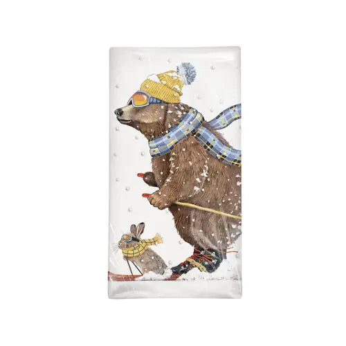 Ski Bear Rabbit Brownie Mix w/ Tea Towel