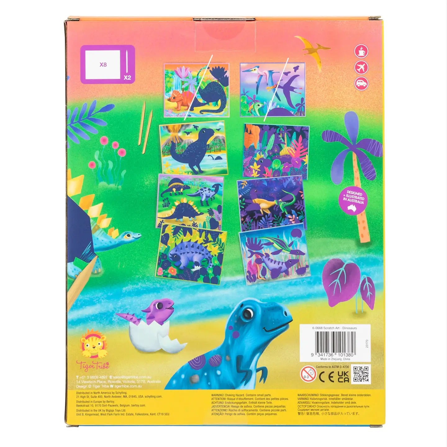 Dinosaurs Scratch Art