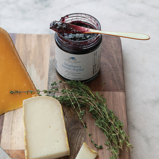 Finch + Fennel Blueberry Lemon Thyme Fruit Preserves for Cheese 10 oz jar for charcuterie boards