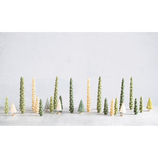 Unscented Tree Shaped Taper Candles, Set of 2