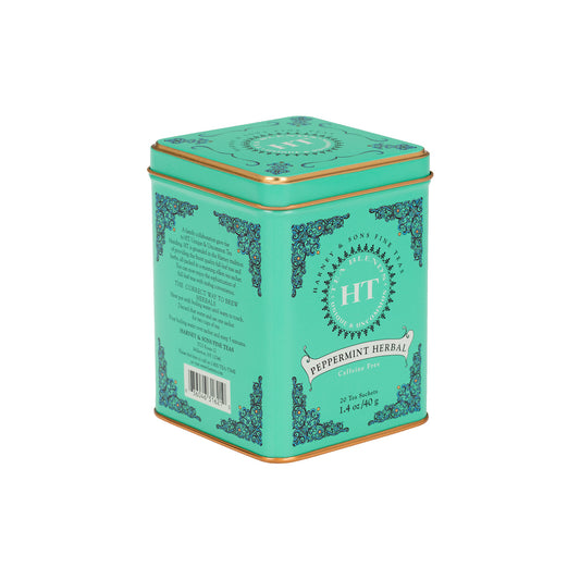 Harney and Sons Peppermint Herbal caffeine-free tea tin with 20 sachets