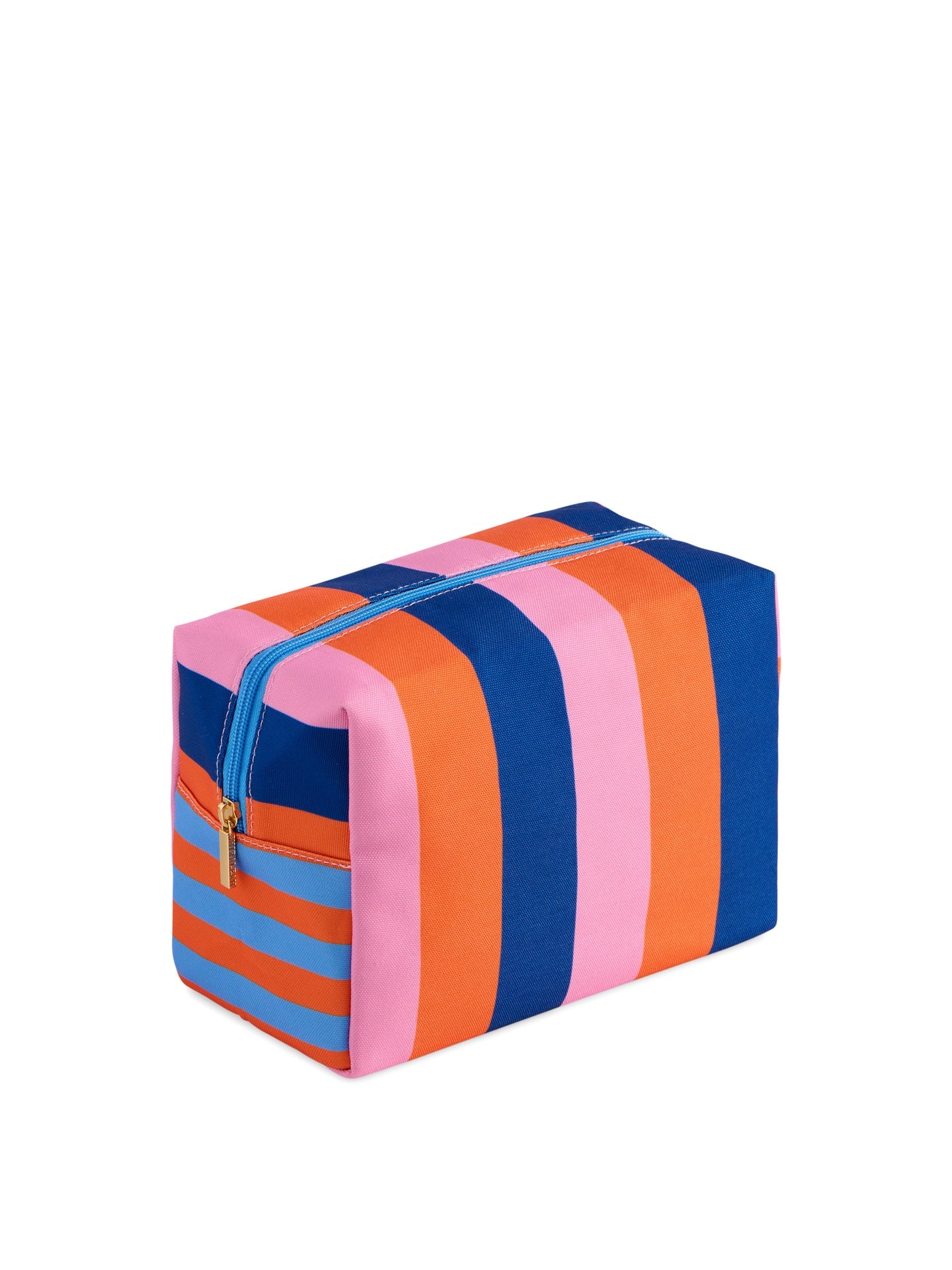 Orange Stripe Zip Pouch