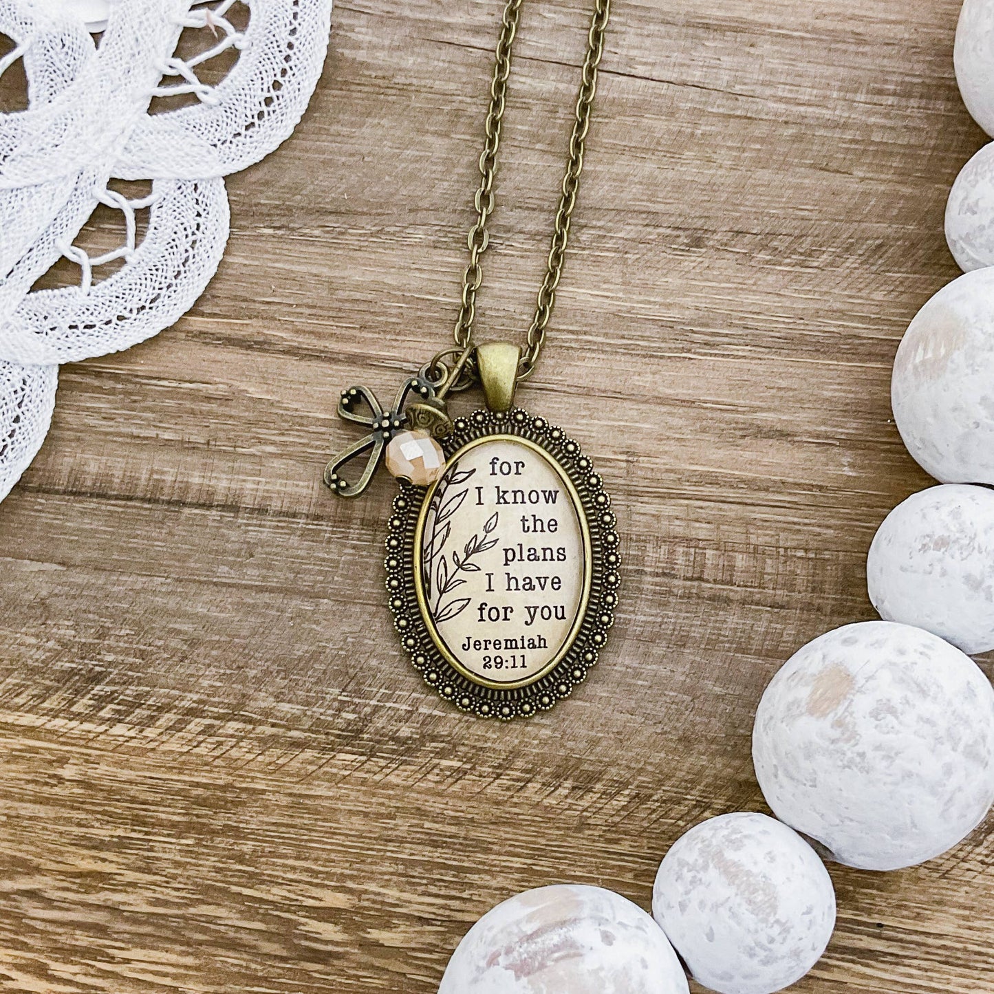 For I know the plans I have for you - Jeremiah 29:11 pendant