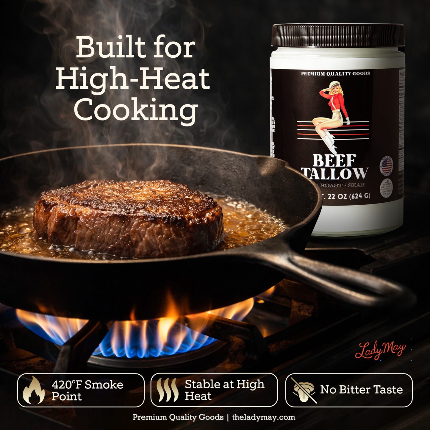 22oz Premium Grass-Fed Beef Tallow