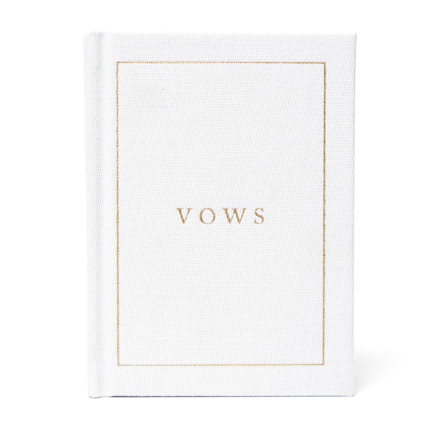 Wedding Vow Books - Wedding Keepsake Book w/Gold Foil Linen: Off-White