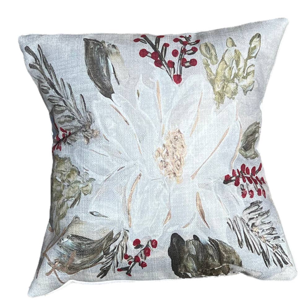 Christmas Magnolia Pillow