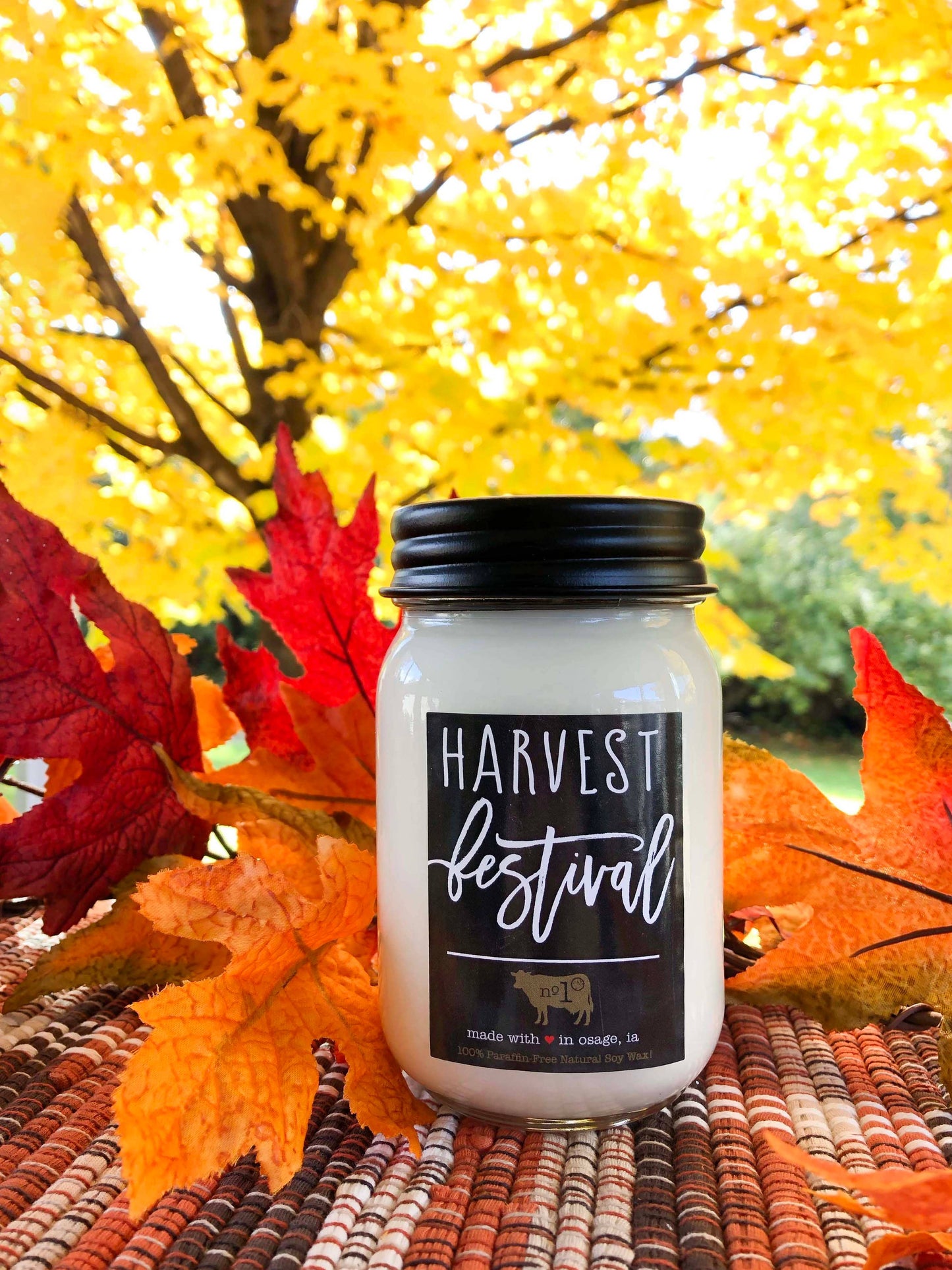 Harvest Festival 13 oz Mason Jar Candle