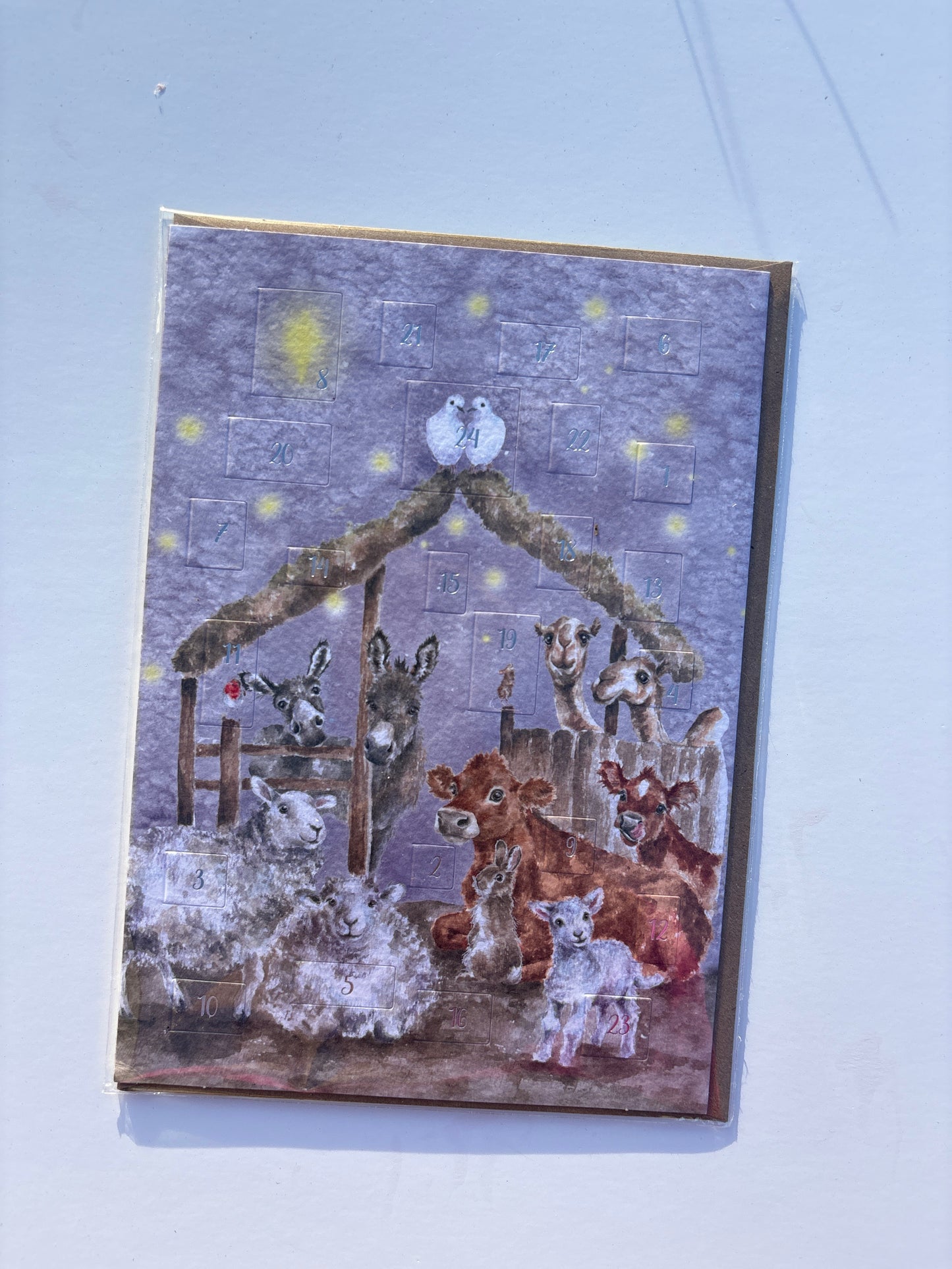 Away in a Manger Advent Card