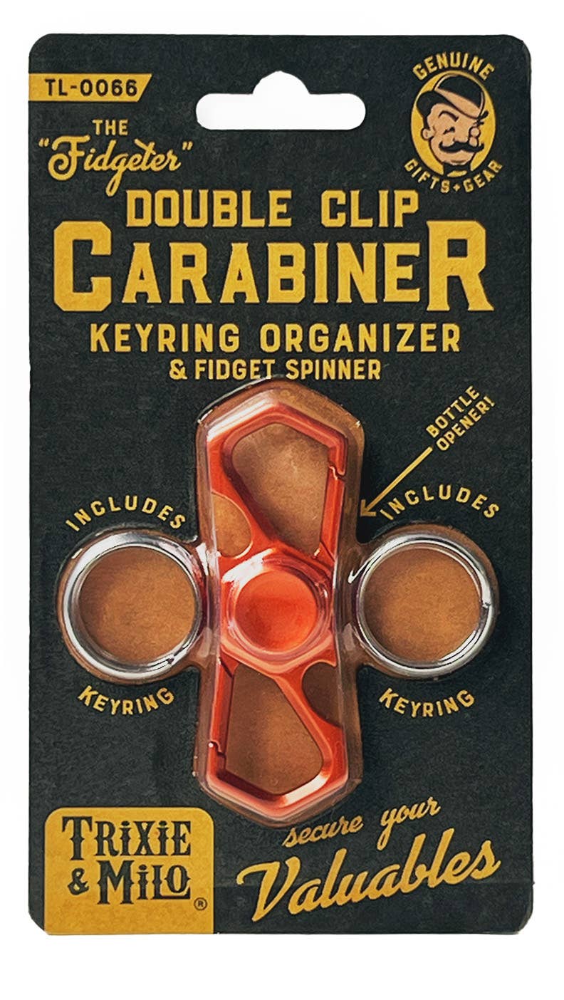 The Fidgeter Double Carabiner Fidget Toy