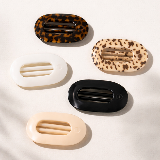 TELETIES Flat Round Hair Clip