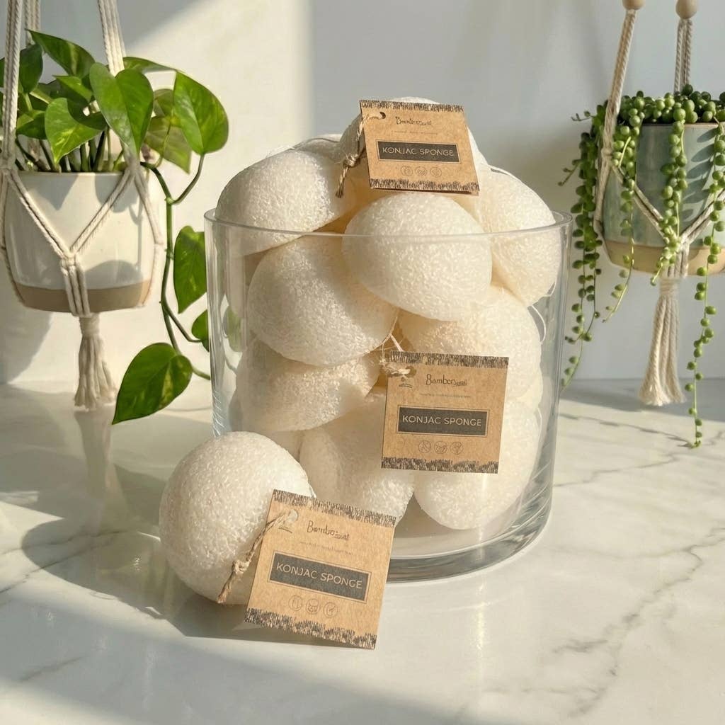 Charcoal Konjac Facial Cleansing Sponge