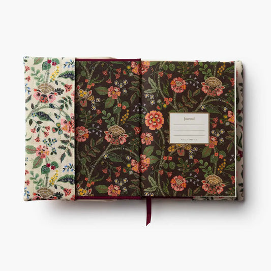 Gracie Quilted Journal | Floral Hardcover Journal with Ribbon Bookmark