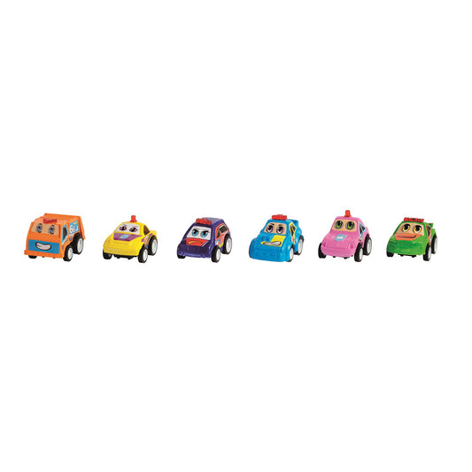 Mud Pie Race Car Rally set of six colorful mini pullback toy cars