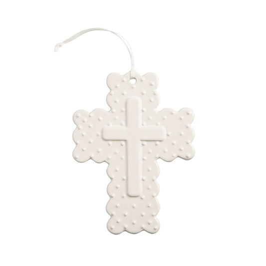 Scalloped Gingham Cross