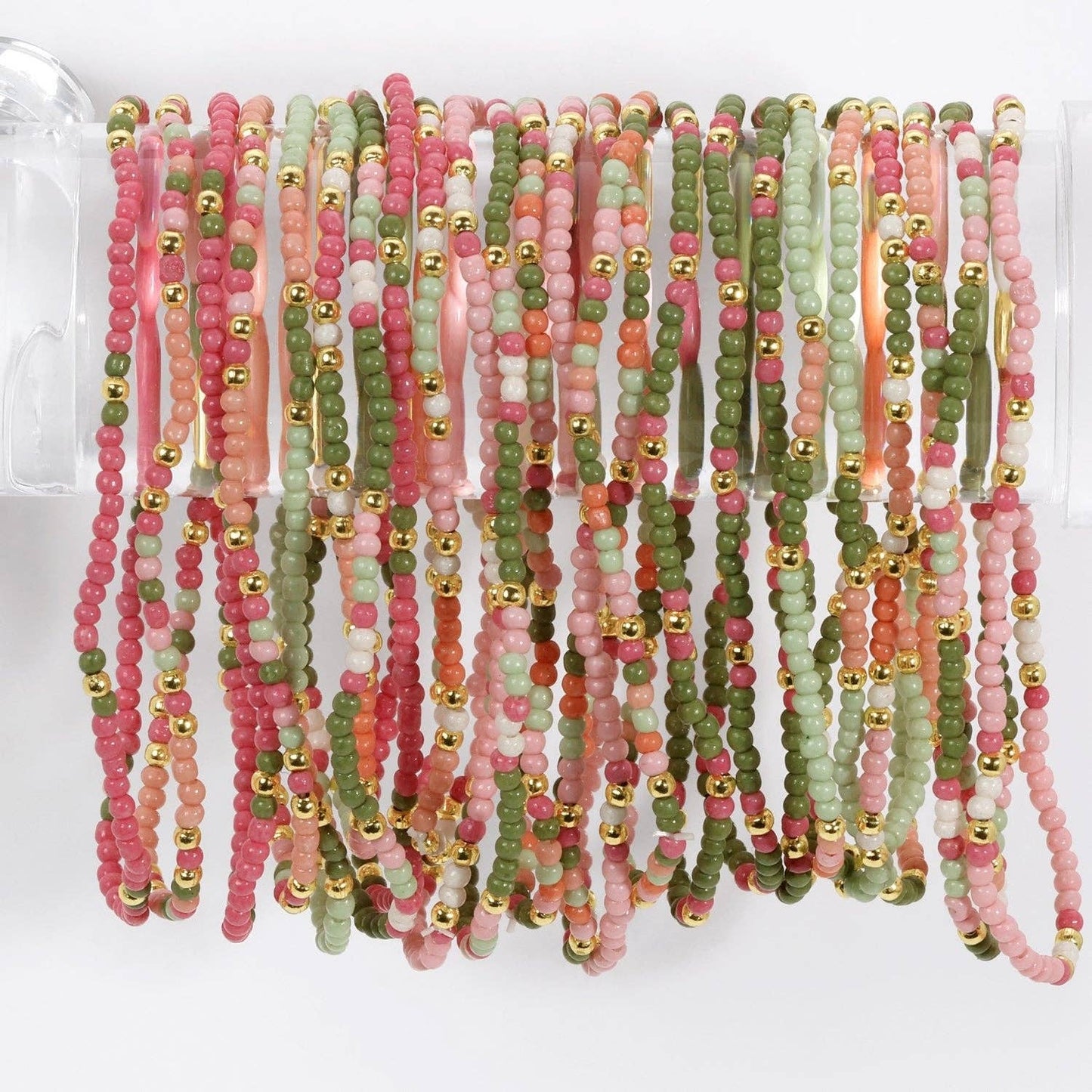 Asst 2mm Stretch Seed Bead Bracelets