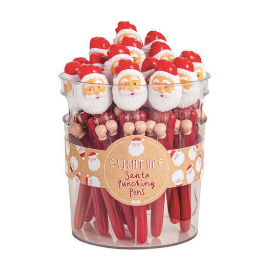 Santa Light Up Punching Pens