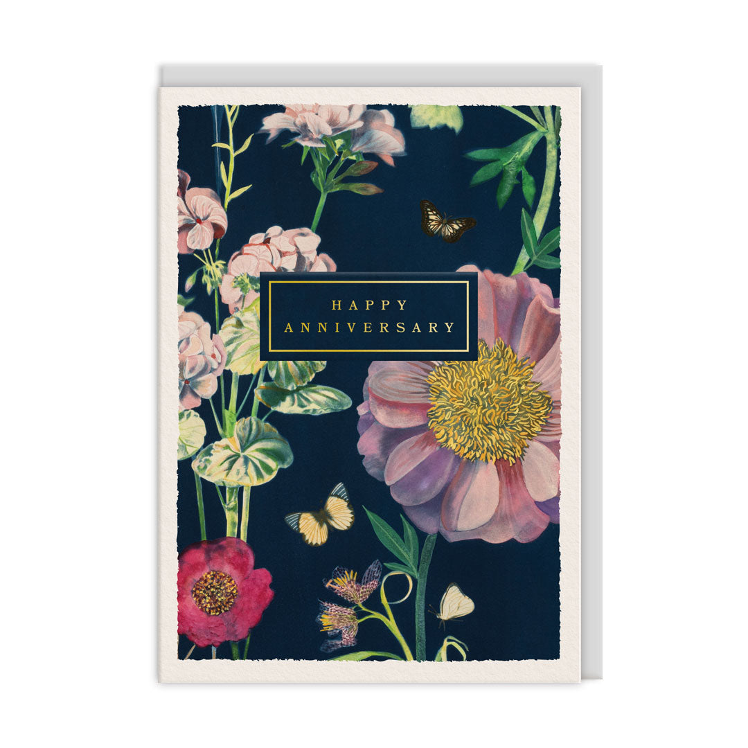 Midnight Bloom Anniversary Card