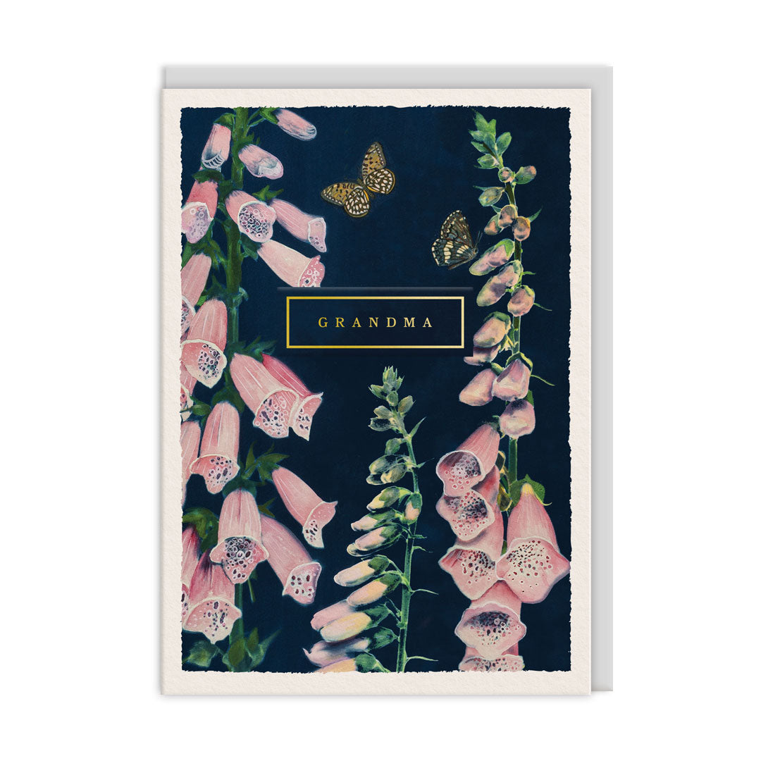 Midnight Garden Grandma Card