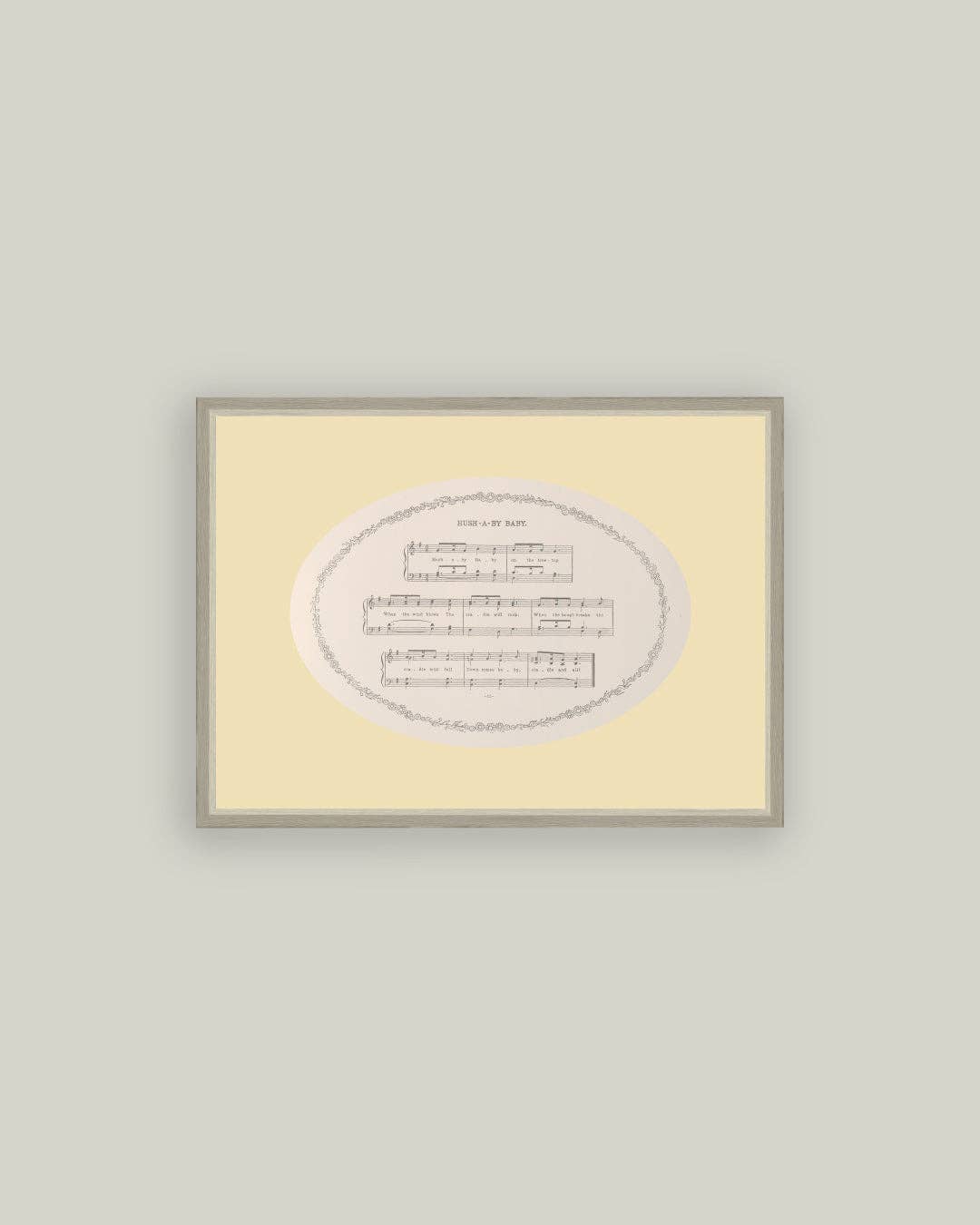 Hush-a-Bye Baby Framed Antique Art: 6x4