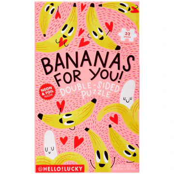 Hello Lucky Bananas For You Double Sided Puzzle