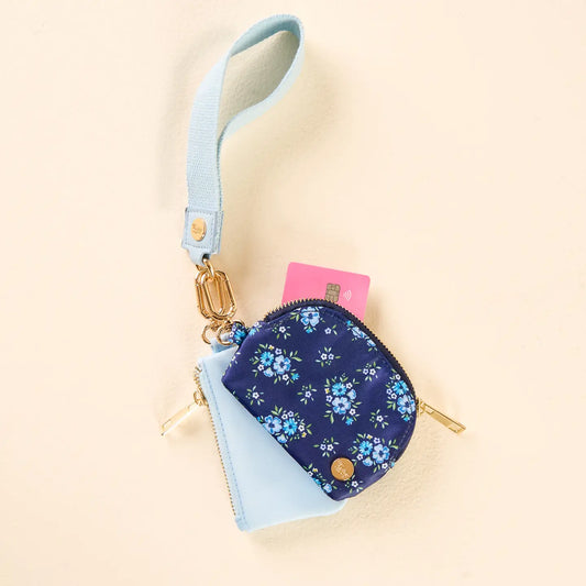 Daydream Navy Duo Pouch Wristlet