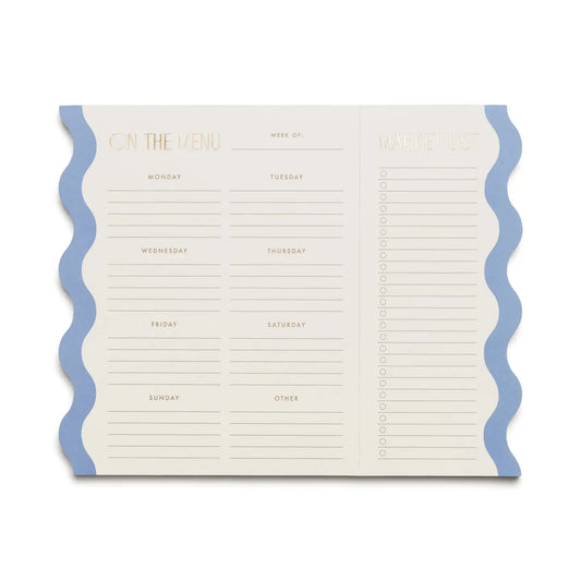 Meal Planner Notepad with Magnets - Cloud + Cream