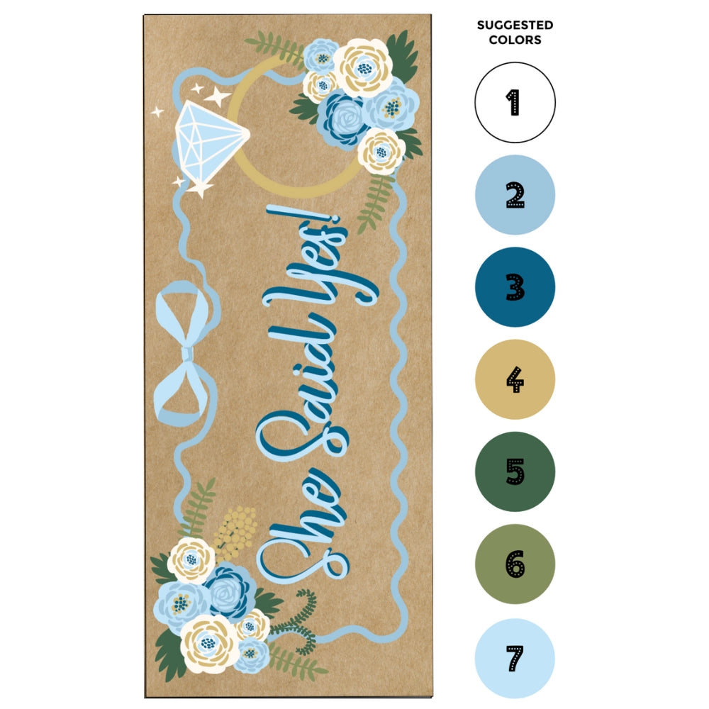 She Said Yes! DIY Banner by Numbers Kit