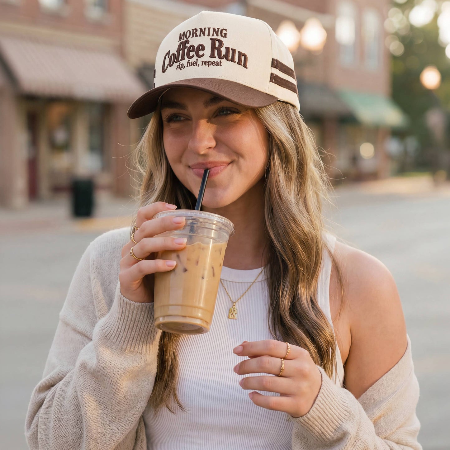 Morning Coffee Run Trucker Hat