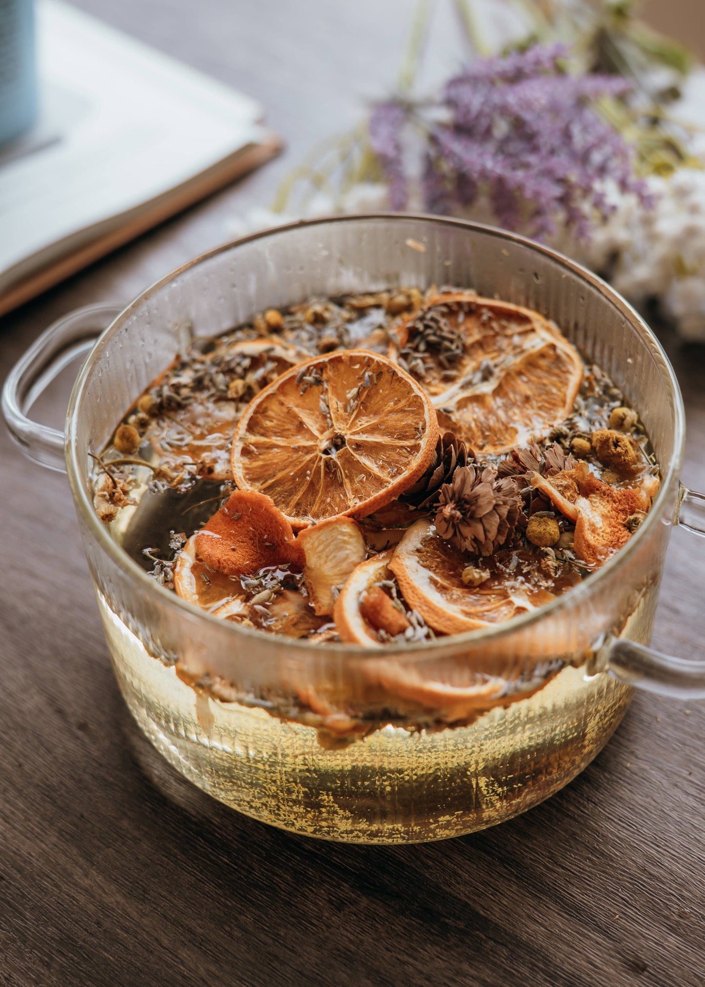Wood & Glass Simmer Pot