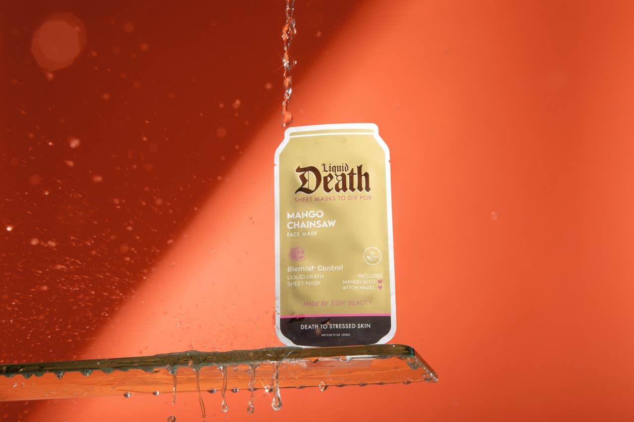 Mango Chainsaw Liquid Death Blemish Control Face Mask
