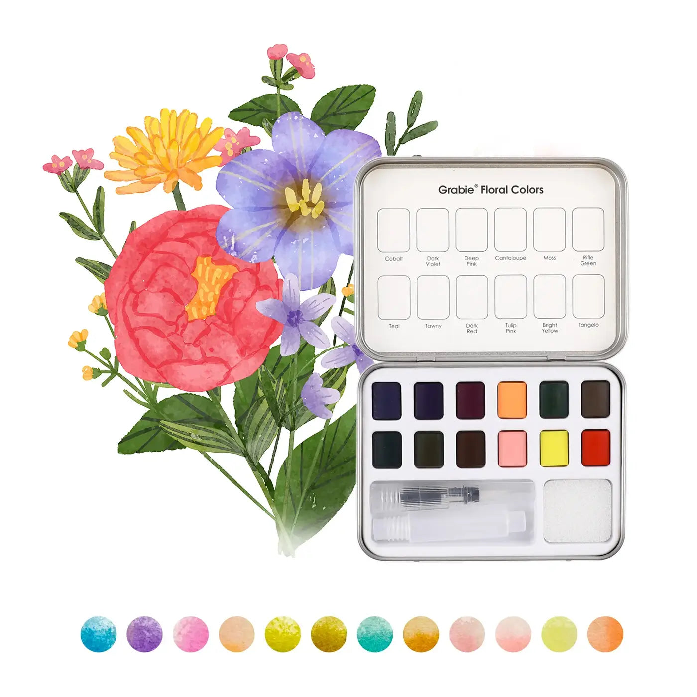 Floral Watercolors Pocket Set