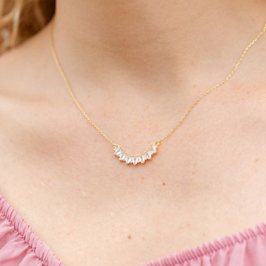 Baguette Curve Neckace