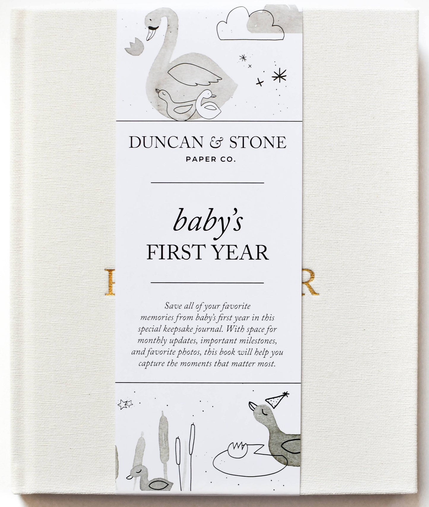 Cream Baby's First Year Memory Book & Photo Album