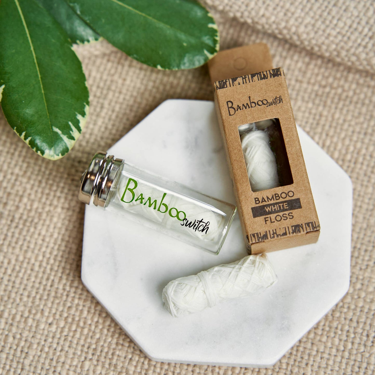 Vegan Bamboo Floss  Natural White